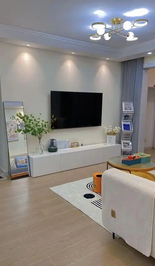 客厅液晶电视背景墙,客厅电视背景墙刷什么颜色好看(三十多款客厅电视