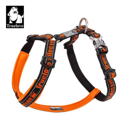 犬胸背带泰迪金毛防爆冲宠物用品 黑橘色(不含牵引绳) l(胸围60-80cm)