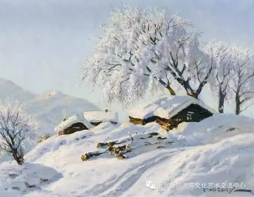 艺术俄罗斯画家笔下的雪景油画作品