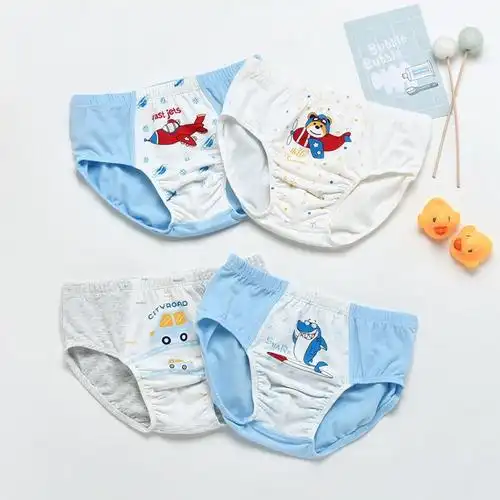 伊蒂格世品牌4条装男童三角裤棉质儿童内裤男宝宝短裤110岁男孩中小童