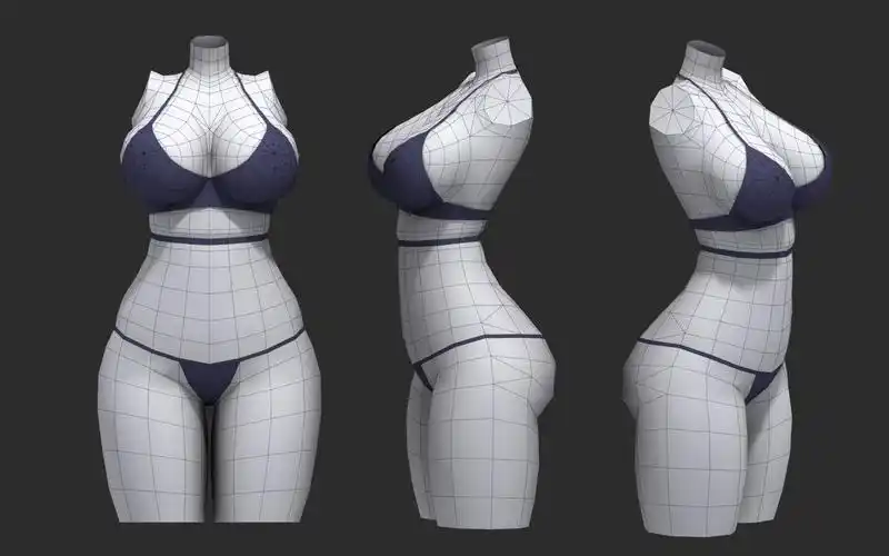 【3dmax人物建模】从拉box开始完整女性人体建模,3dmax人物角色建模