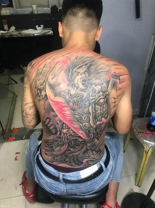 白起完成_纹身图案手稿图片_刘剑的纹身作品集