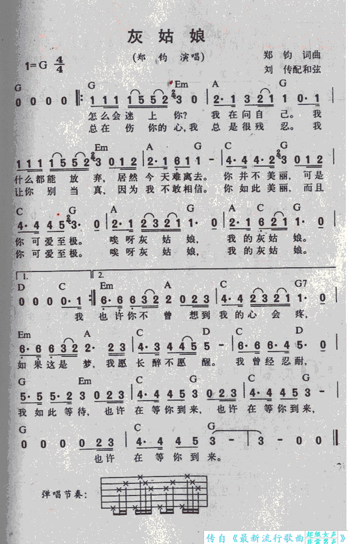 灰姑娘 歌谱简谱网