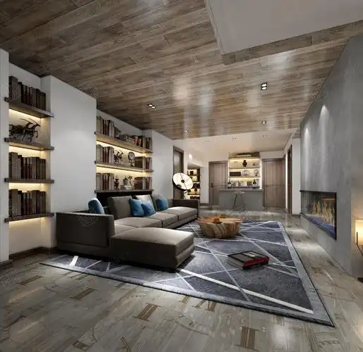 四季御庭 现代轻奢装修地下室效果图