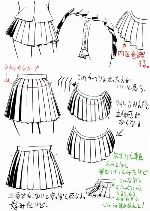 绘画新手如何画好裙子画百褶裙容易出错的地方