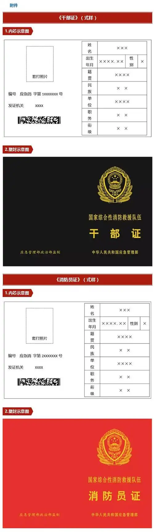 2月1日起国家综合性消防救援队伍人员证件正式启用