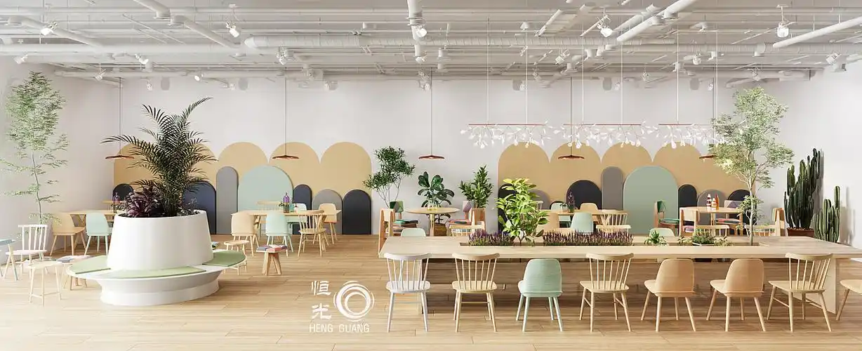 阳光亲子餐厅|空间|家装设计|褐色天空_原创作品-站酷(zcool)