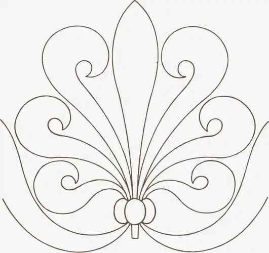 线描对称花纹png素材下载_高清图片png格式(编号:19114459)-90设计