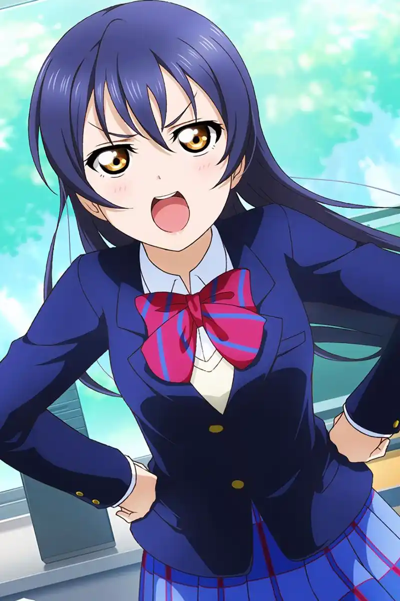 《lovelive!》园田海未动漫手机壁纸分享,以偶像为目标的美少女