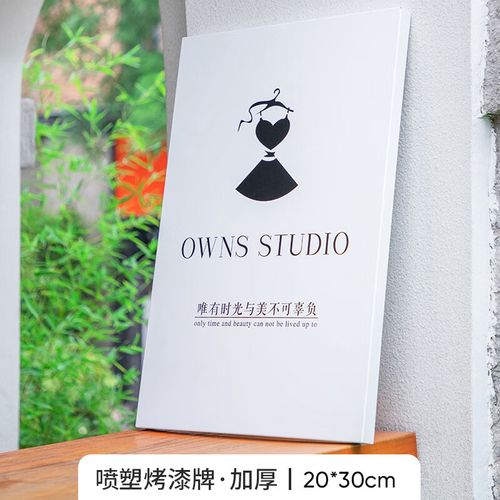 公司门牌订制工作室门口logo牌子美容院牌匾门头招牌 【白色】20x30cm