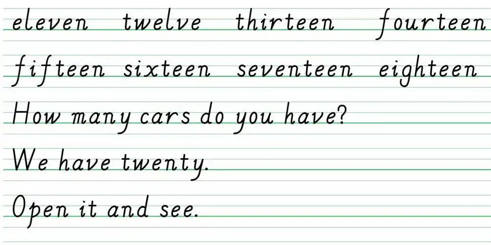 "刻苦练习,造就优美书写"--三年级英语书写作品欣赏
