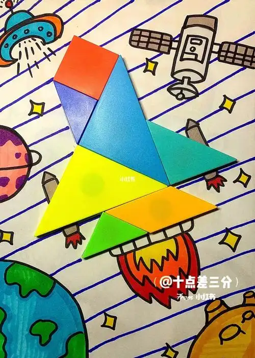 366866七巧板拼图创意儿童画