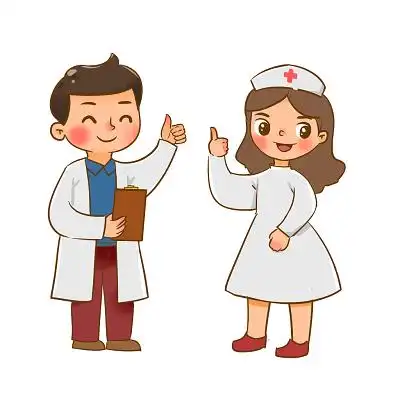 卡通医师节医生护士元素素材