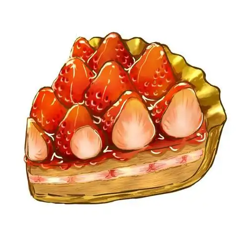 草莓蛋糕(漫画美食 手帐插画)