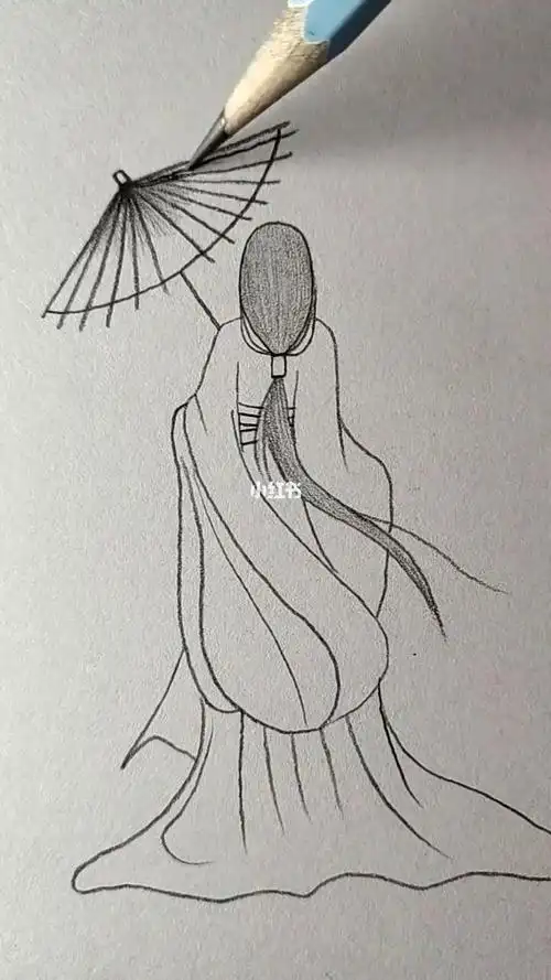 第1页手绘 古风 女子 媚眼如丝古风人物素描画,俊朗的古装男子   古风