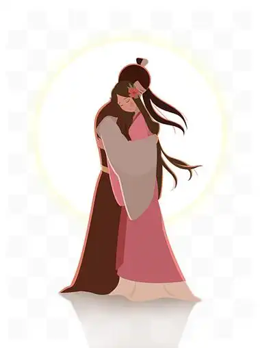 i>古 /i> i>风 /i>拥抱凄美原创插画