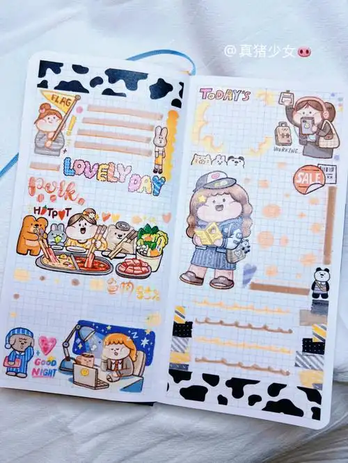 手帐排版weekly肉球教程