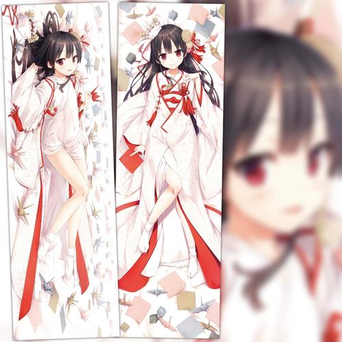 爱上火车 八六 和服 白无垢 动漫等身抱枕靠枕方枕 二次元抱枕套