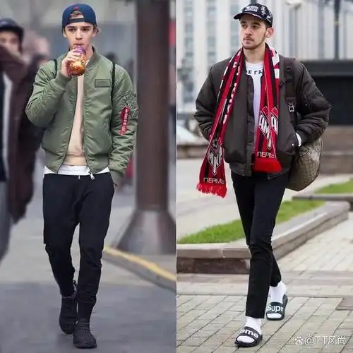秋冬季男士飞行员夹克外套搭配牛仔裤技巧