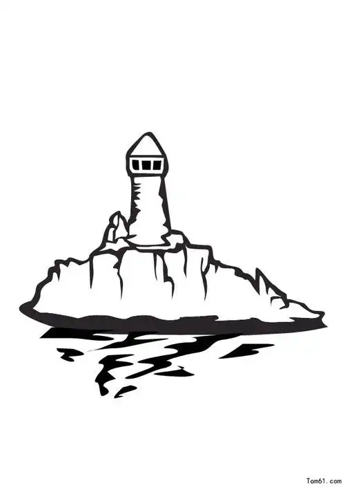 灯塔-简笔画图片-儿童资源网手机版