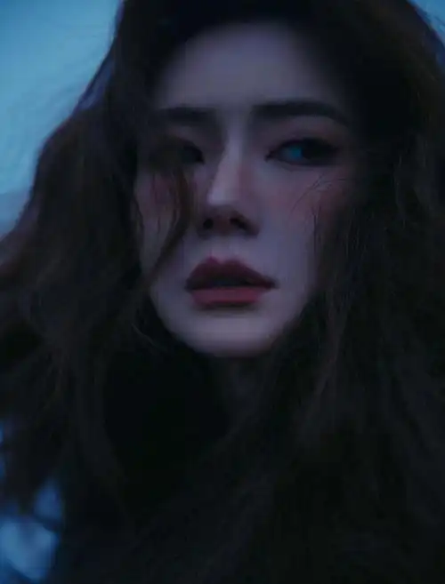 戚薇冻伤腮红妆##戚薇红发魔女造型##戚薇红色爆炸卷发