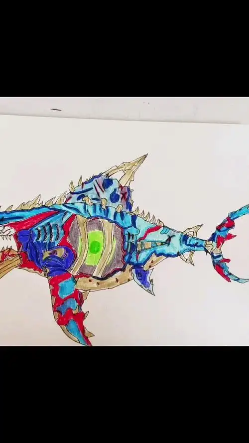 饥饿鲨世界手绘(终级永生鲨)