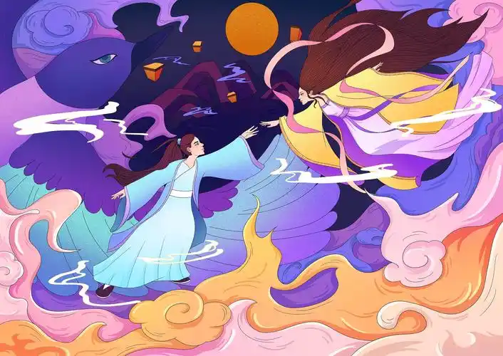 中国传统节日系列插画之七夕
