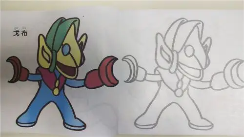 画本儿童画画书奥特曼绘画本6-7岁幼儿园临摹涂鸦涂色本画册填色 奥特