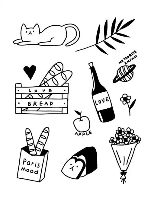 no10简笔画手帐素材