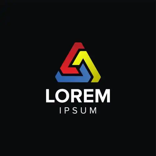 彩色三角形标志