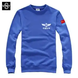 带印有中国空军军旗标志的长袖卫衣八一飞行员战友聚会衣服男秋冬
