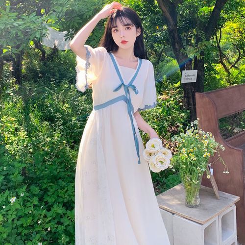 白色裙子配系带【女生穿搭 女装 s