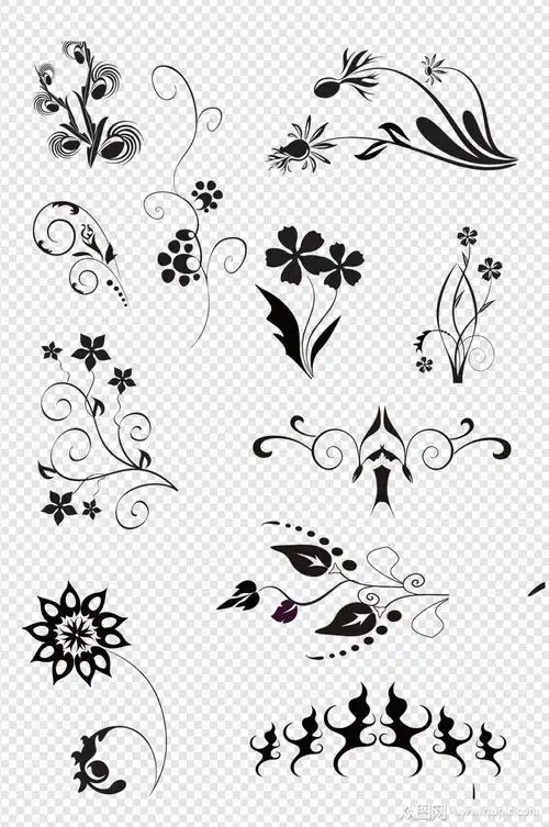 欧式花纹花边角花素材