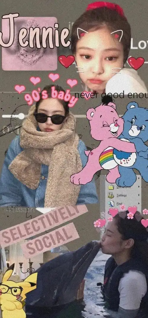 blackpink jennie 手机壁纸 拼接壁纸