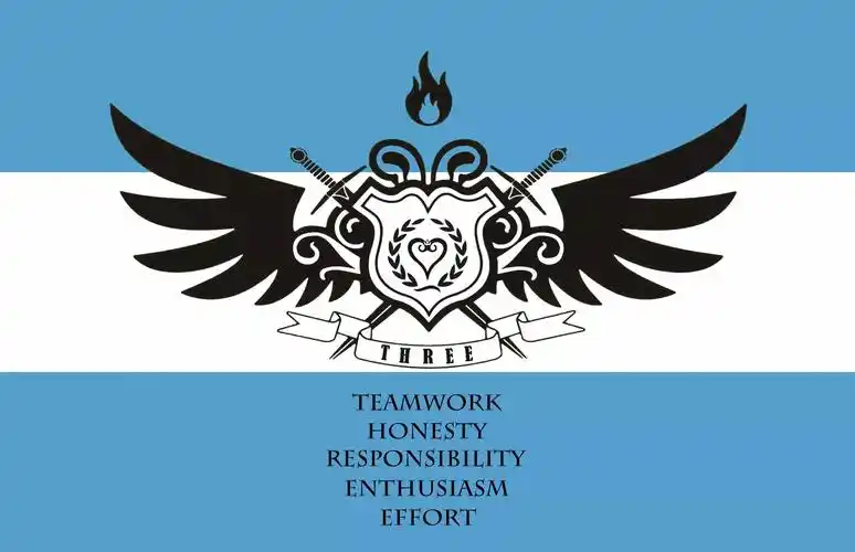 八年级3班班旗设计图案翱翔天空的翅膀