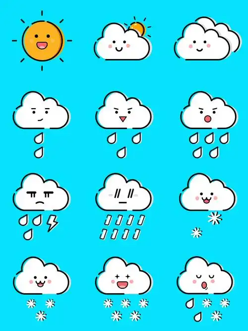 mbe风格天气图标