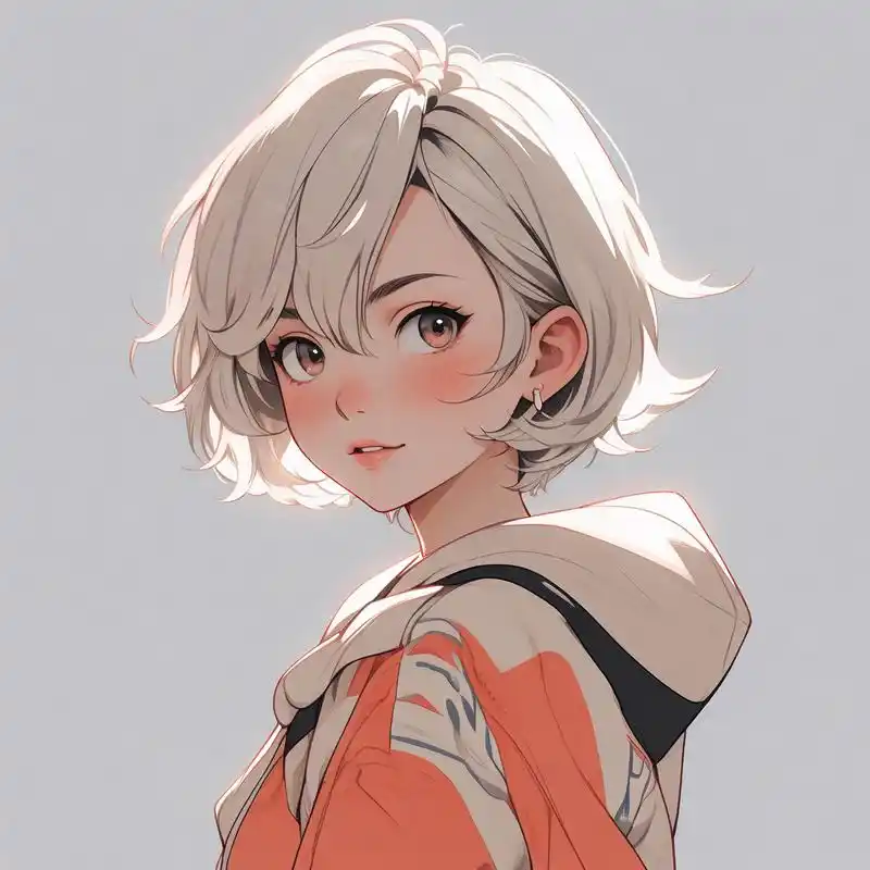 这里有超可爱的短发女孩卡通头像哦～每一个都是独一无二的设计,快来