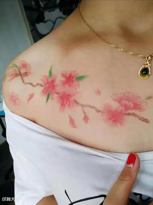 桃花_纹身图案手稿图片_飞云的纹身作品集