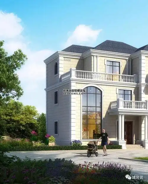 浙江省120平简欧三层自建房子方案图主体造价3642万