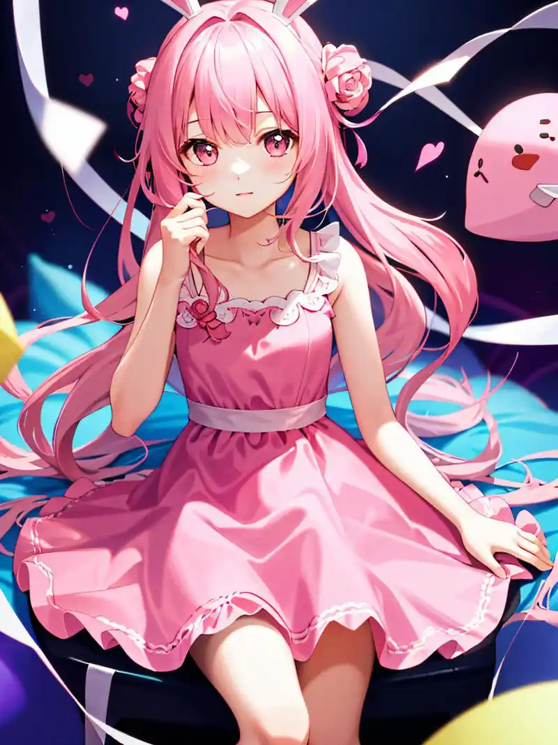 甜美粉色恋爱物语 #超甜美的粉色系穿搭# #二次元少女美图