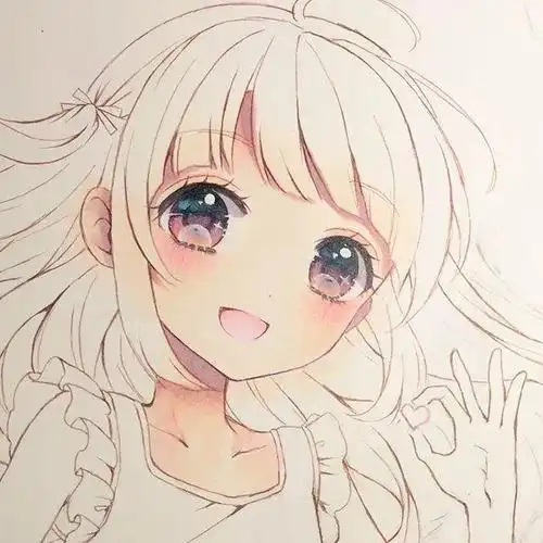 arts【马克笔手绘】炒鸡可爱仙气的动漫人物女生插画|线稿