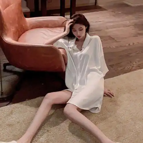 女士春夏季睡裙纯欲风睡衣女春夏网红抖音性感睡裙女男友风高颜值套装