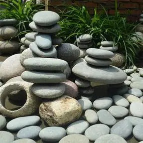 乌龟晒台石头天然鹅卵石超大鱼缸观景石扁平造景爬石台浮岛晒背台