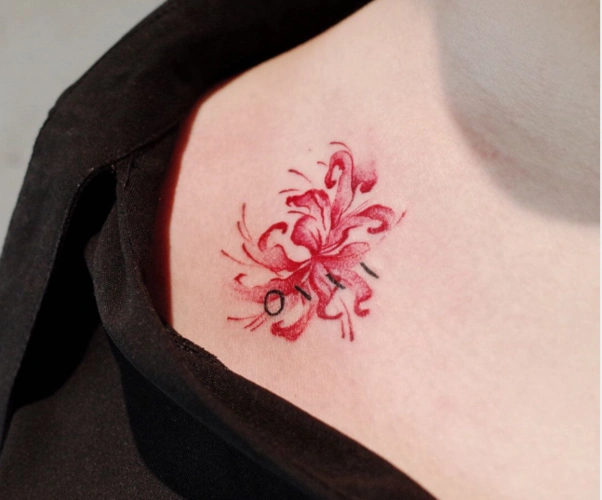 2020最新男女彼岸花纹身图案大全个性十足的彼岸花纹身7