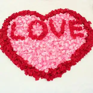 结婚庆用品仿真玫瑰假花瓣造型组合套餐婚房婚床装饰求婚花瓣包邮