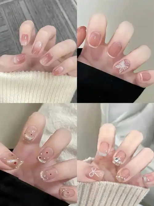 白短甲美甲穿戴甲合集  老婆们请查收不知道做什么夏日款式的姊妹98