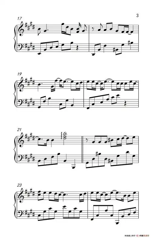 终于等到你钢琴谱(《弹吧音教》制谱版)_器乐乐谱_中国曲谱网