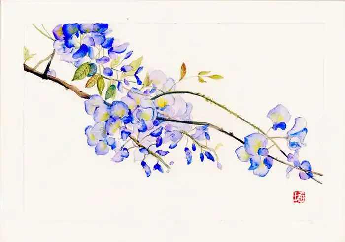 花草,水墨,封面,淡雅,唯美,插画,古风