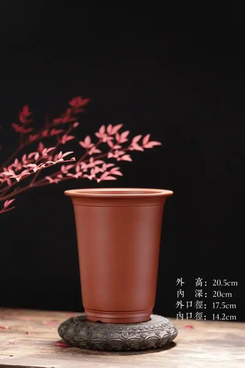 应小青新款100目超细原矿大红袍紫砂盆