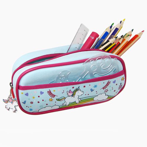 brunnen德国进口卡哇伊笔袋梦幻独角兽卡通通风单层笔袋